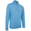 Callaway 1/4 Zipped Blended Merino Sweater - Malibu Blue