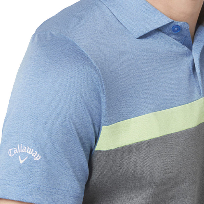 Callaway Soft Touch Colour Block Polo Shirt - Magnetic Blue Heather