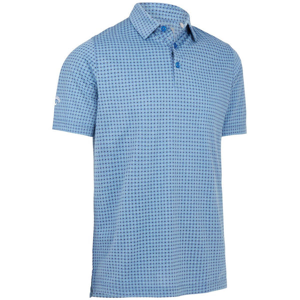 Callaway Soft Touch Micro Print Polo Shirt - Magnetic Blue Heather