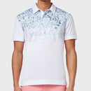 Callaway Splatter Paint Ombre Polo Shirt - Bright White