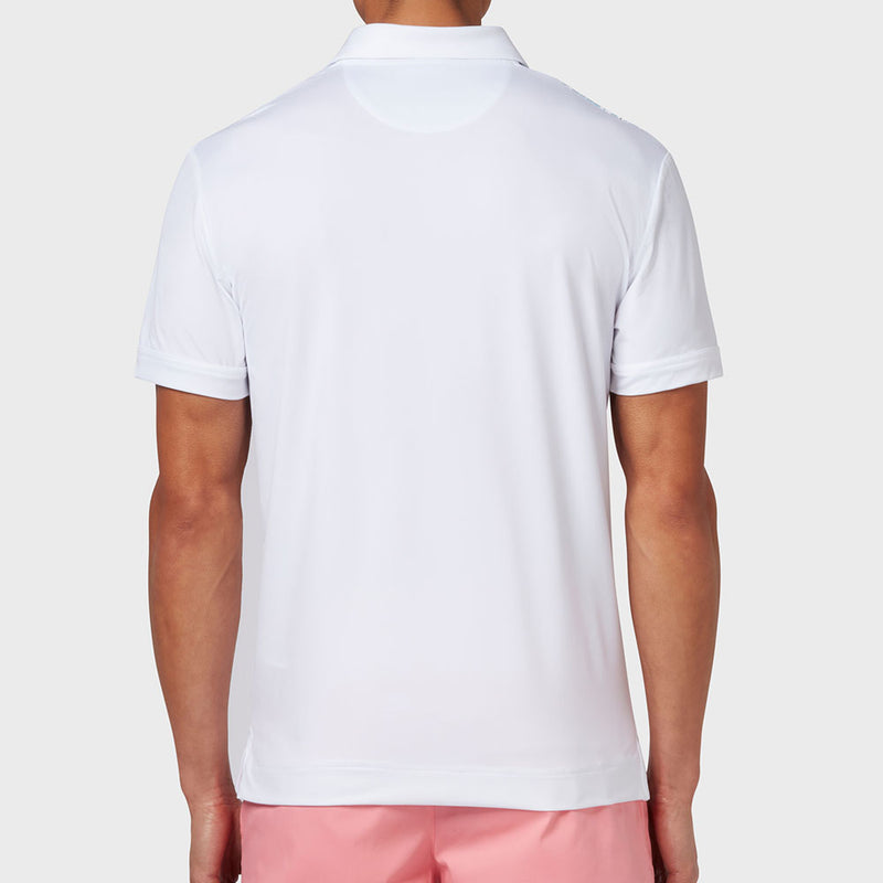 Callaway Splatter Paint Ombre Polo Shirt - Bright White