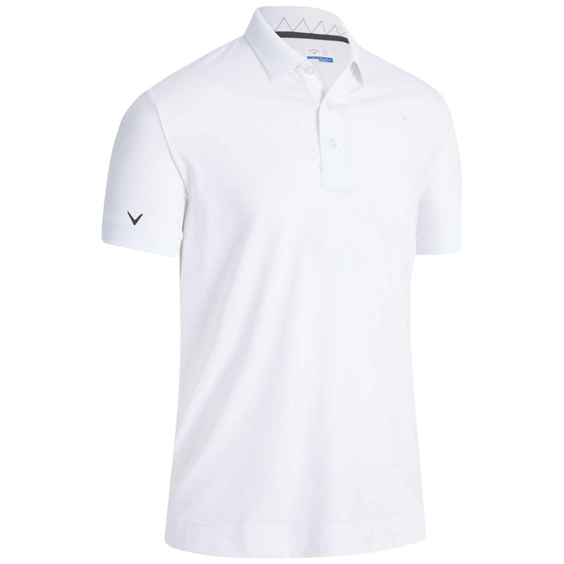 Callaway Solid Ribbed Polo Shirt - Bright White