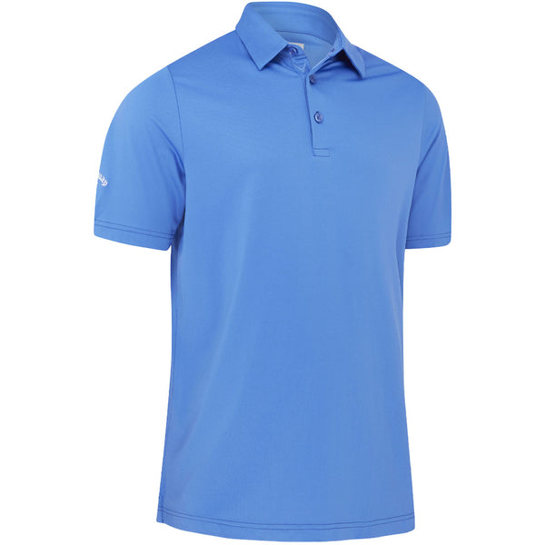 Callaway Swing Tech Solid Print Polo Shirt - Amparo Blue
