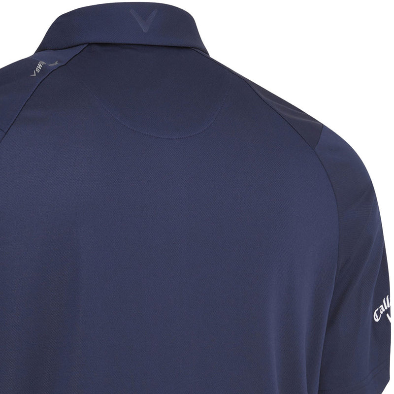 Callaway Swing Tech Solid Print Polo Shirt - Peacoat