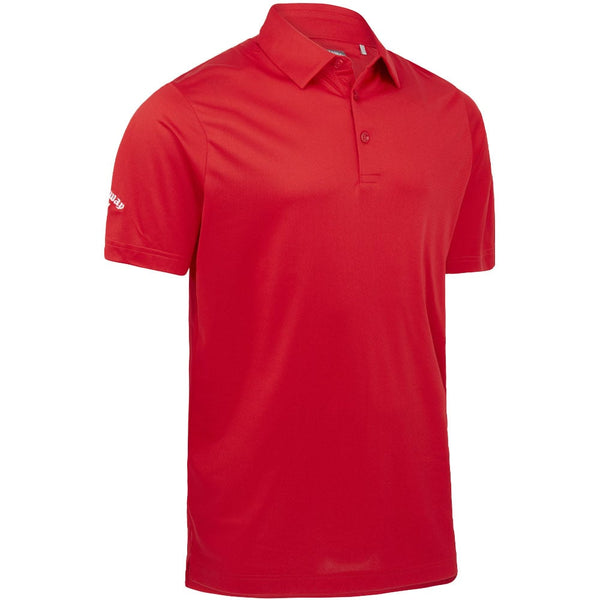 Callaway Swing Tech Solid Print Polo Shirt - True Red
