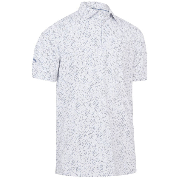 Callaway Trademark Chev Print Polo Shirt - Bright White