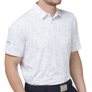 Callaway Trademark Chev Print Polo Shirt - Bright White