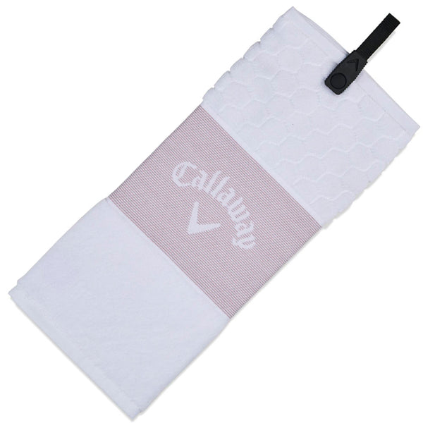 Callaway Trifold Towel - Mauve/White