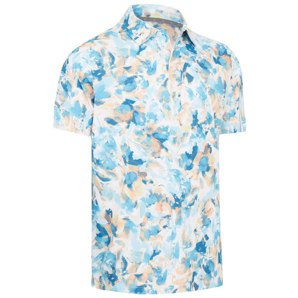Callaway X-Ray Floral Print Polo Shirt - Bright White