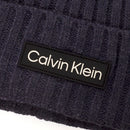 Calvin Klein Chunky Knit Badge Beanie - Peacoat Marl