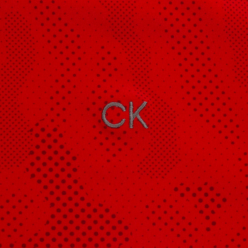 Calvin Klein Course Print Polo Shirt - Cardinal Red