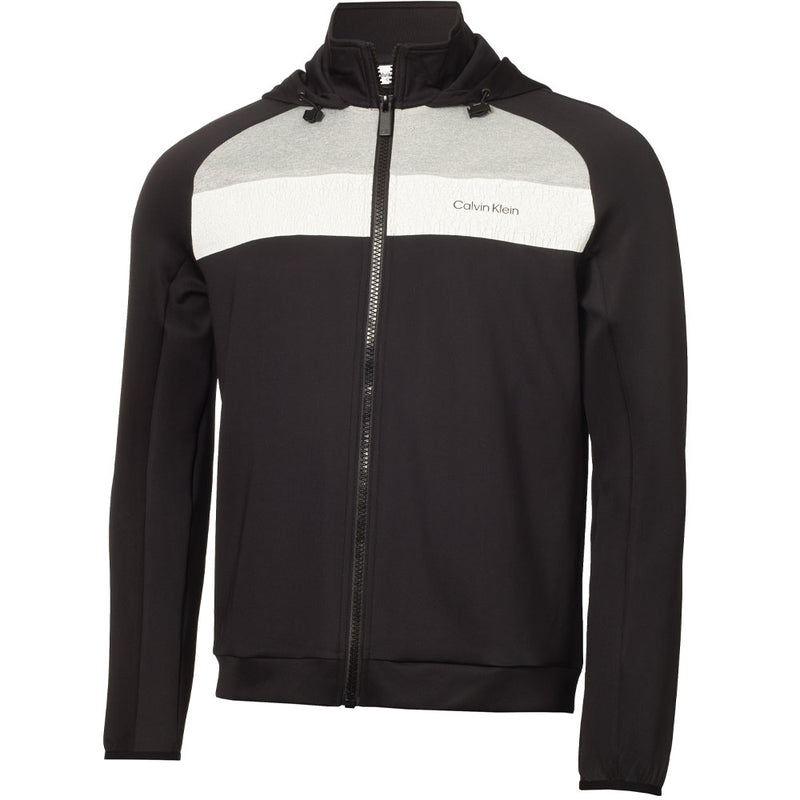 Calvin Klein Fracture Hooded Full Zip Jacket - Black