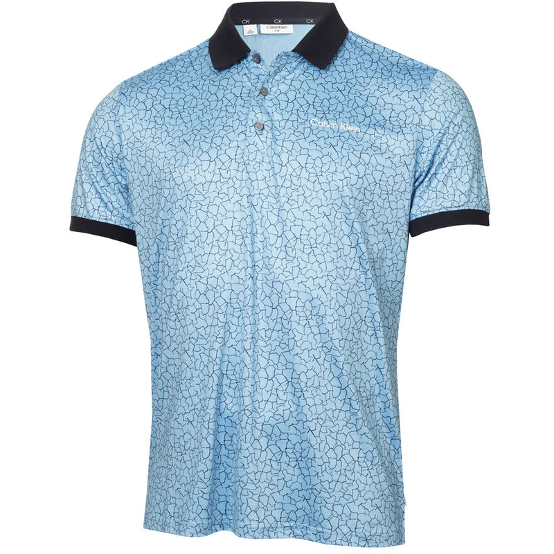 Calvin Klein Fracture Print Polo Shirt - Boy Blue