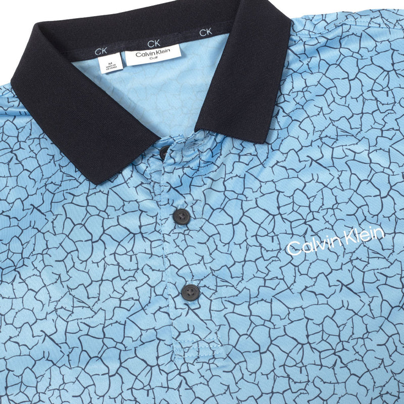 Calvin Klein Fracture Print Polo Shirt - Boy Blue