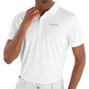 Calvin Klein Fracture Print Polo Shirt - White/Pale Silver