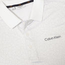 Calvin Klein Fracture Print Polo Shirt - White/Pale Silver