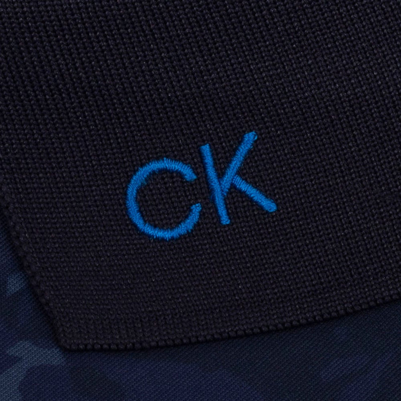 Calvin Klein Grunge Print Polo Shirt - Navy