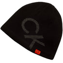 Calvin Klein Large Monogram Reversible Beanie - Black