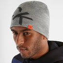 Calvin Klein Large Monogram Reversible Beanie - Silver Marl