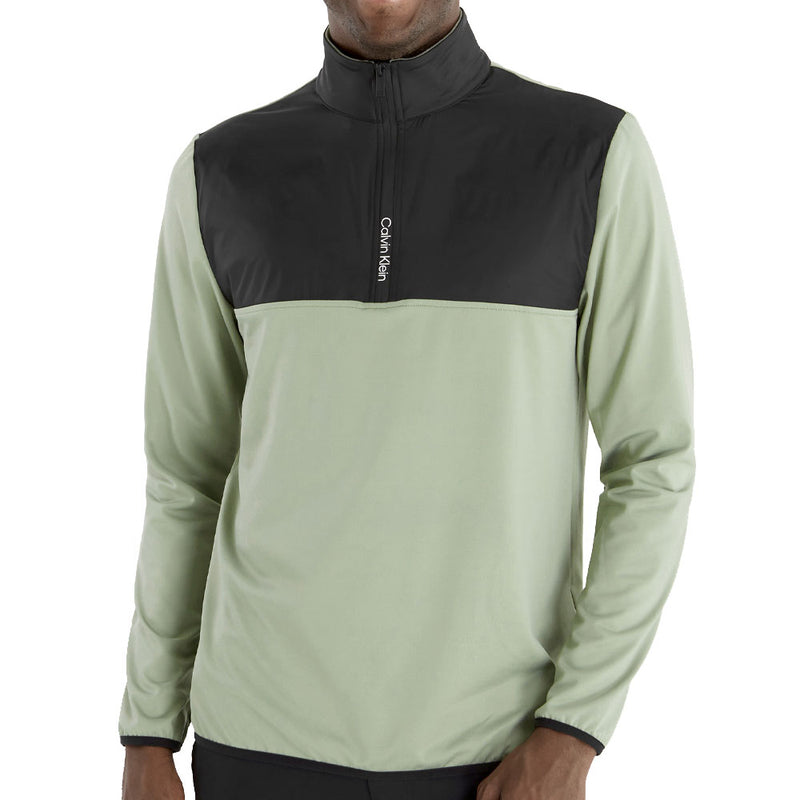 Calvin Klein Malden 1/4 Zip Pullover - Cameo Green