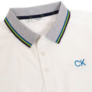 Calvin Klein Monterey Polo Shirt - White/Ocean Blue