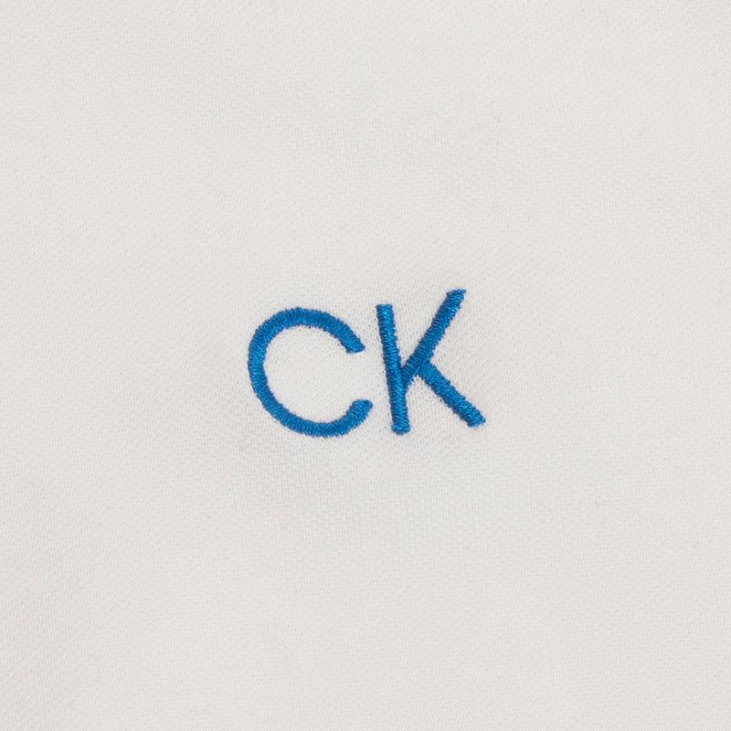 Calvin Klein Monterey Polo Shirt - White/Ocean Blue