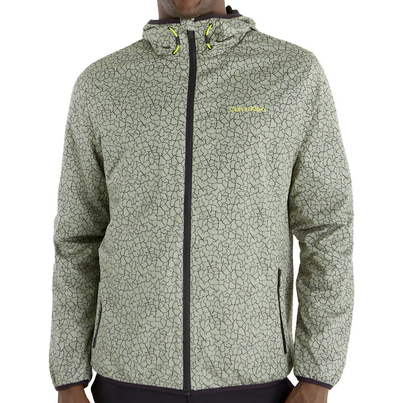 Calvin Klein Nantucket Printed Windbreaker Jacket - Cameo Green