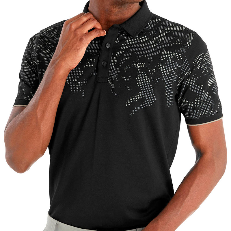 Calvin Klein Nashua Printed Polo Shirt - Black