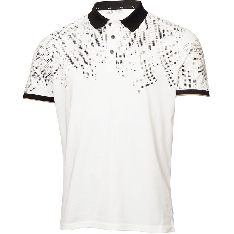 Calvin Klein Nashua Printed Polo Shirt - White/Black
