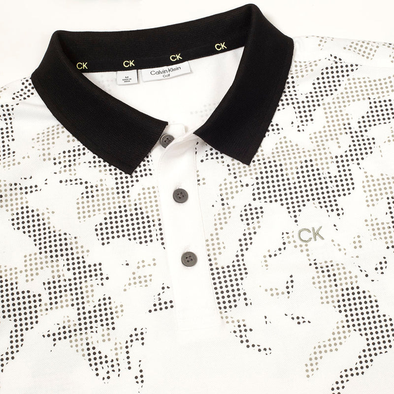 Calvin Klein Nashua Printed Polo Shirt - White/Black