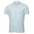 Calvin Klein Monogram Pique Polo Shirt - Artic Ice/Urban