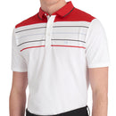 Calvin Klein Pacific Grove Polo Shirt - White/Cardinal Red