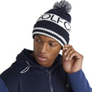 Calvin Klein Quadrant Pom Beanie - Navy/White