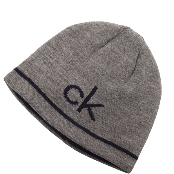 Calvin Klein React Reversible Beanie - Grey Marl/Navy