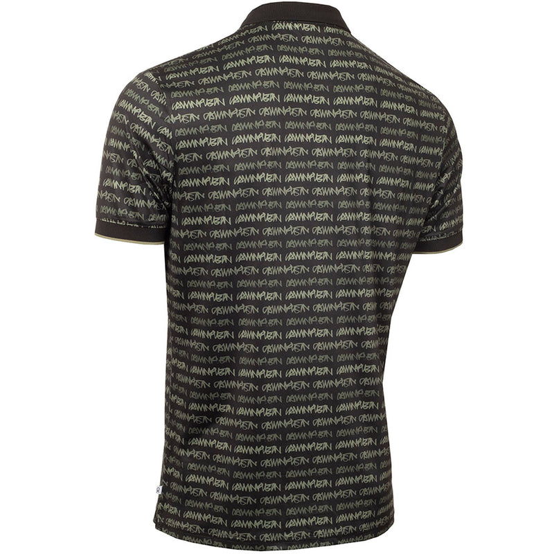 Calvin Klein Signature Polo Shirt - Black/Cameo Green