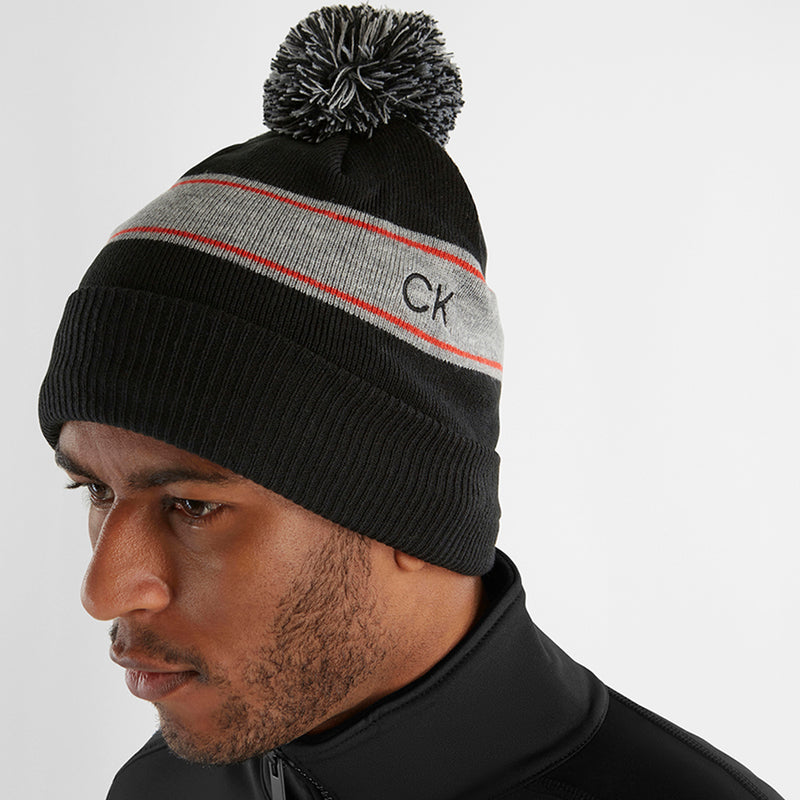 Calvin Klein Stripe Beanie - Black
