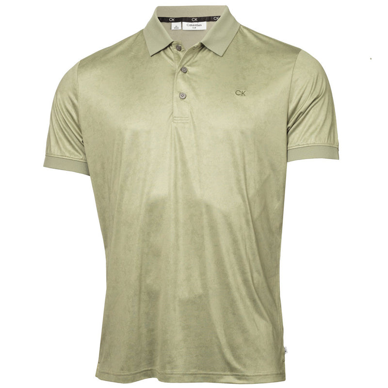 Calvin Klein Tie Dye Print Polo Shirt - Cameo Green