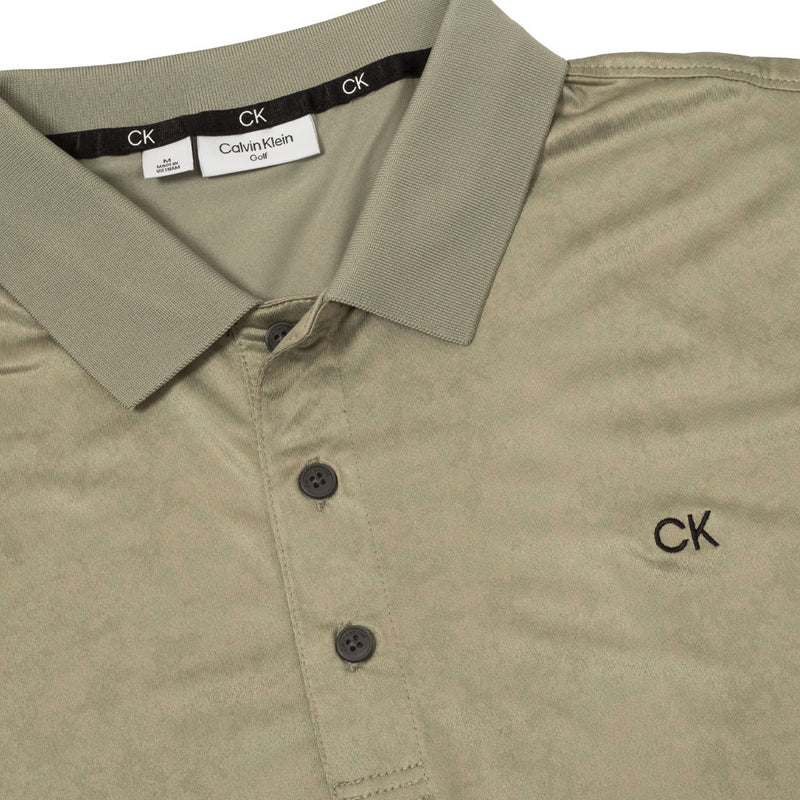 Calvin Klein Tie Dye Print Polo Shirt - Cameo Green