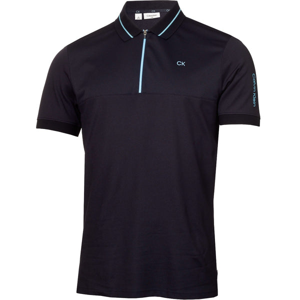 Calvin Klein Whitman Zipped Polo Shirt - Navy