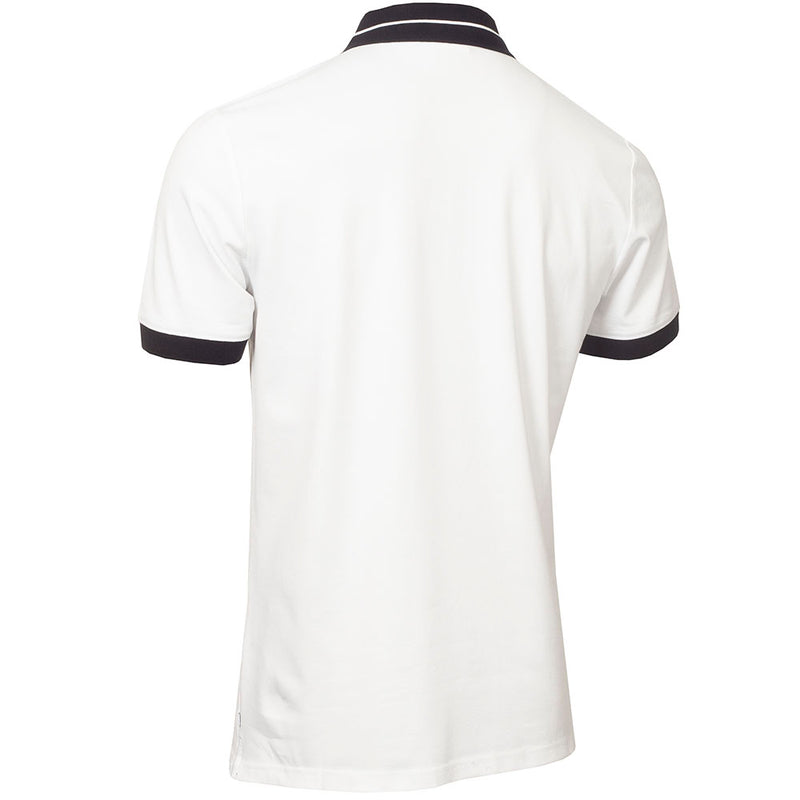 Calvin Klein Whitman Zipped Polo Shirt - White/Navy