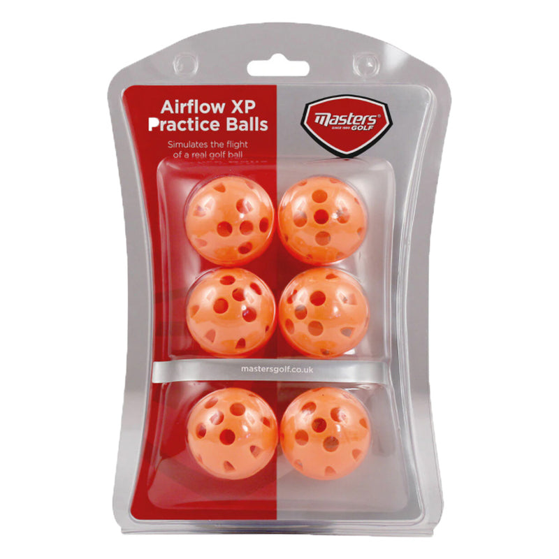 Masters Airflow XP Practice Balls (6 Pack) - Orange