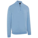 Callaway Windproof 1/4 Zip Blended Merino Odyssey Sweater - Dark Cerulean Heather