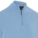 Callaway Windproof 1/4 Zip Blended Merino Odyssey Sweater - Dark Cerulean Heather