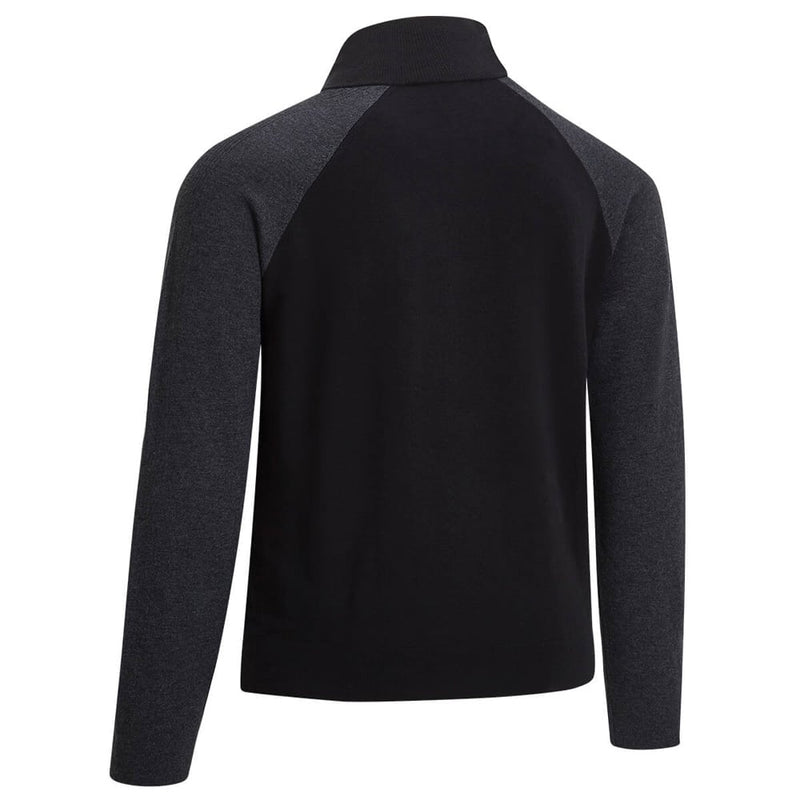 Callaway Raglan 1/4 zip Long Sleeve Mock - True Black