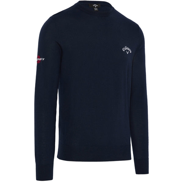 Callaway Crew Neck Merino Mix Sweater - Navy Blue