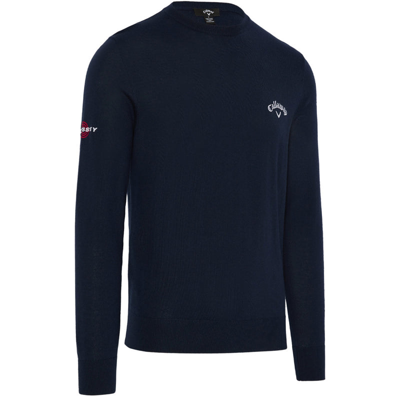 Callaway Crew Neck Merino Mix Sweater - Navy Blue