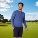 Callaway Crew Neck Merino Mix Sweater - Light Magnetic Blue Heather