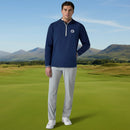 Callaway Legacy Collection Mixed Media Quarter-Zip Hoodie - Medieval Blue