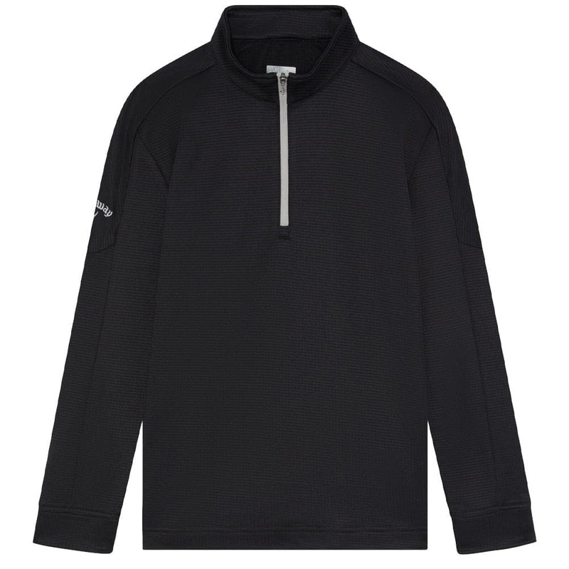 Callaway Youth Hex Fleece 1/4 Zip Pullover - Caviar