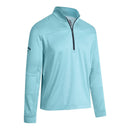 Callaway Pieced Waffle 1/4 Zip Fleece - Blue Curacao Heather